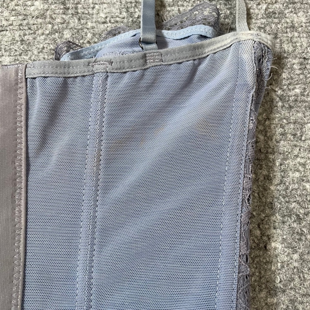 Out From Under Corset Top Women Small Blue Lace Mesh Bustier Urban Outfitters - Picture 6 of 8